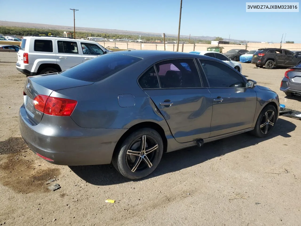 2011 Volkswagen Jetta Se VIN: 3VWDZ7AJXBM323816 Lot: 77034494