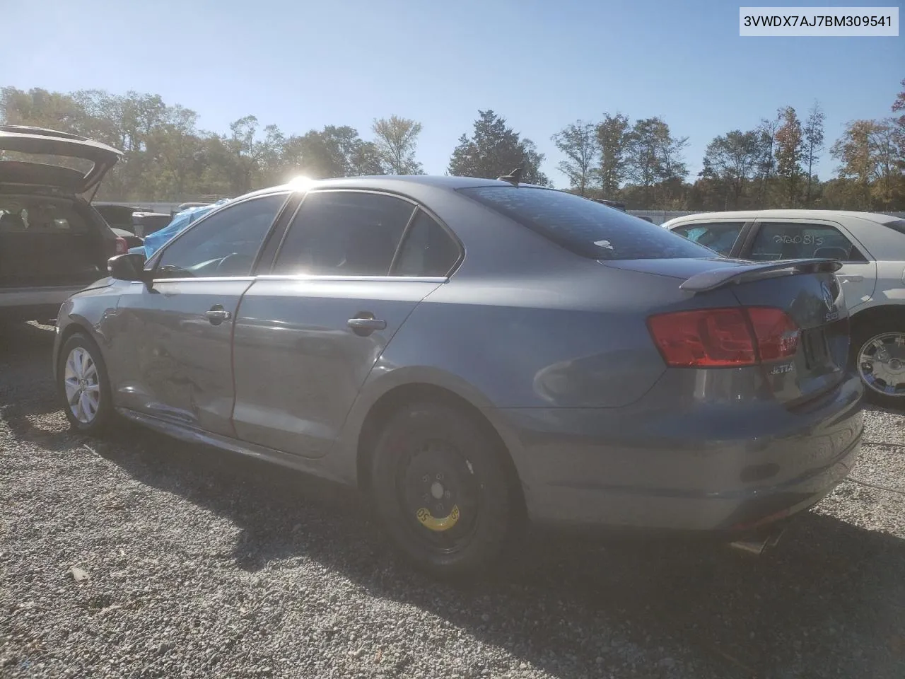 2011 Volkswagen Jetta Se VIN: 3VWDX7AJ7BM309541 Lot: 77174074