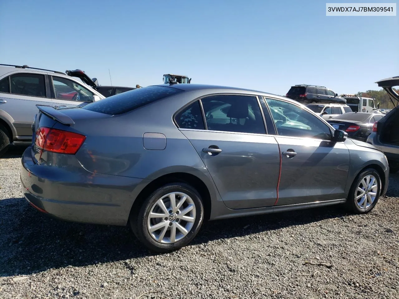 2011 Volkswagen Jetta Se VIN: 3VWDX7AJ7BM309541 Lot: 77174074