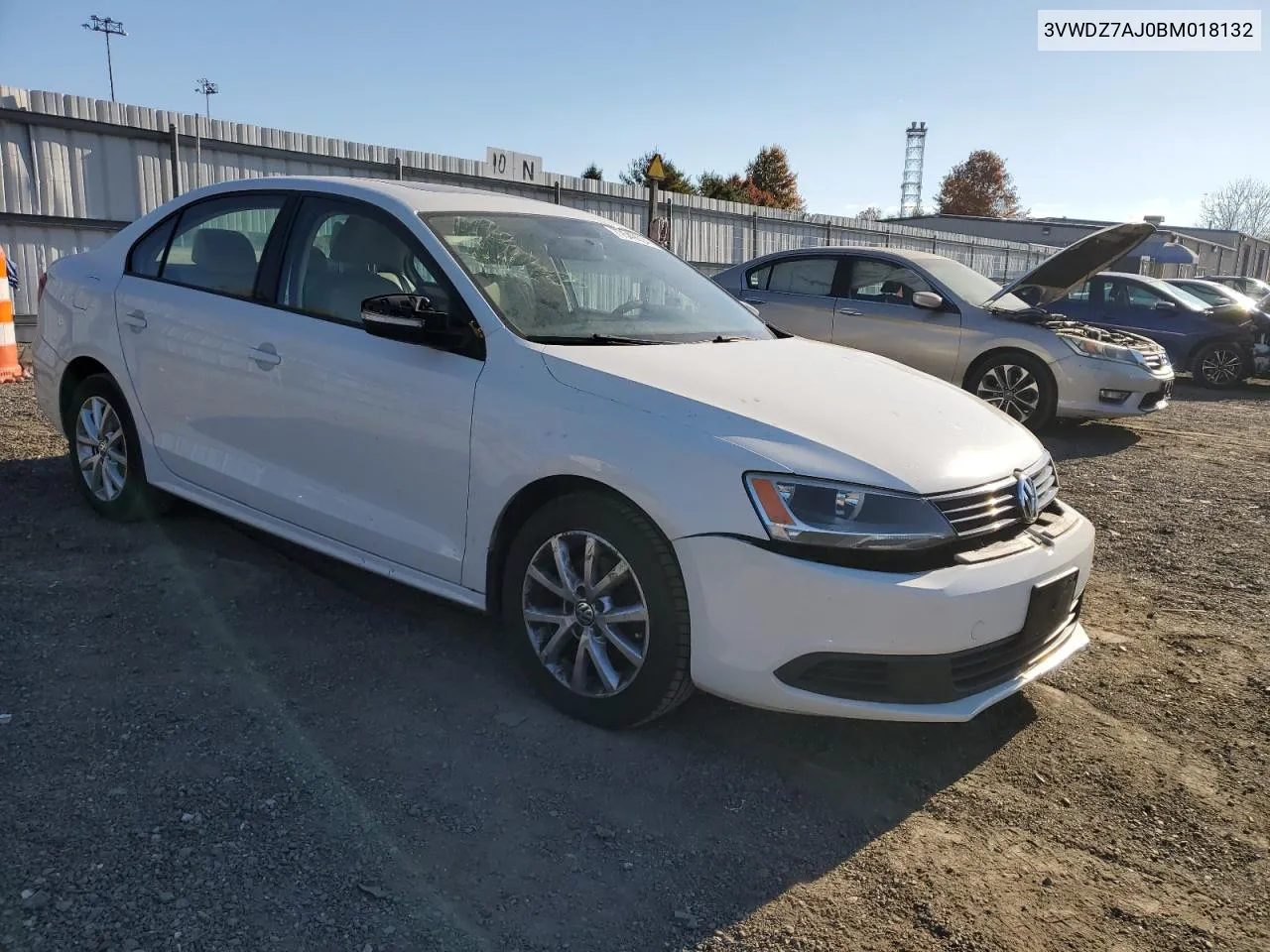 2011 Volkswagen Jetta Se VIN: 3VWDZ7AJ0BM018132 Lot: 77549034