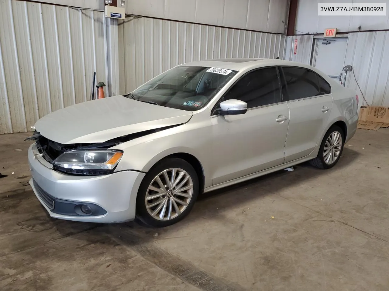 2011 Volkswagen Jetta Sel VIN: 3VWLZ7AJ4BM380928 Lot: 78850574