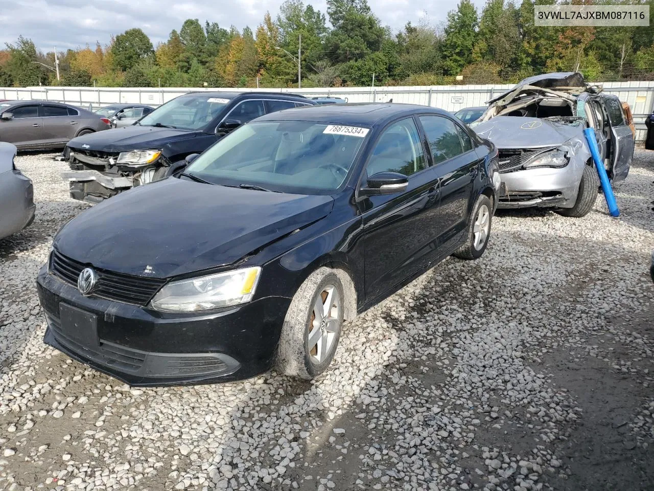 2011 Volkswagen Jetta Tdi VIN: 3VWLL7AJXBM087116 Lot: 78875334