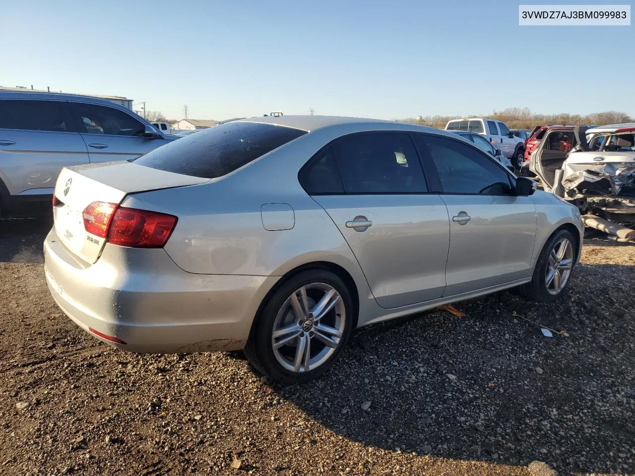 2011 Volkswagen Jetta Se VIN: 3VWDZ7AJ3BM099983 Lot: 79128864