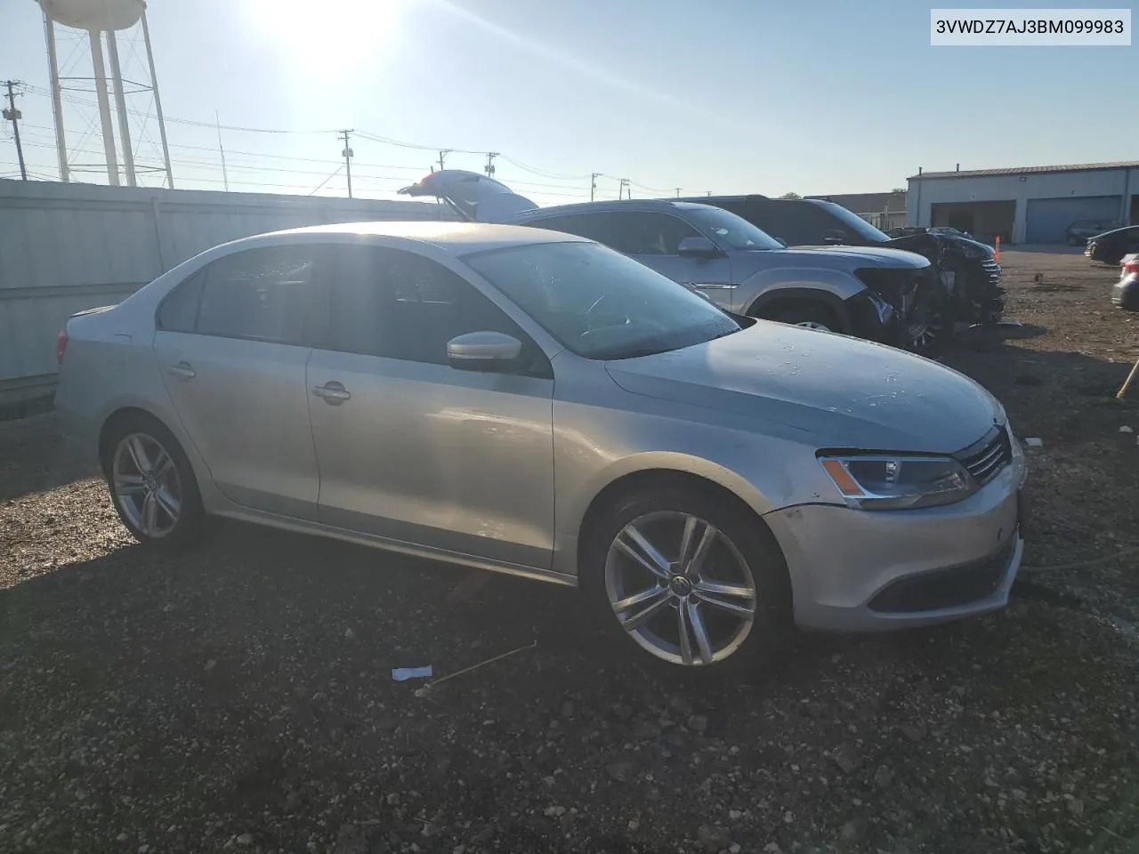 2011 Volkswagen Jetta Se VIN: 3VWDZ7AJ3BM099983 Lot: 79128864