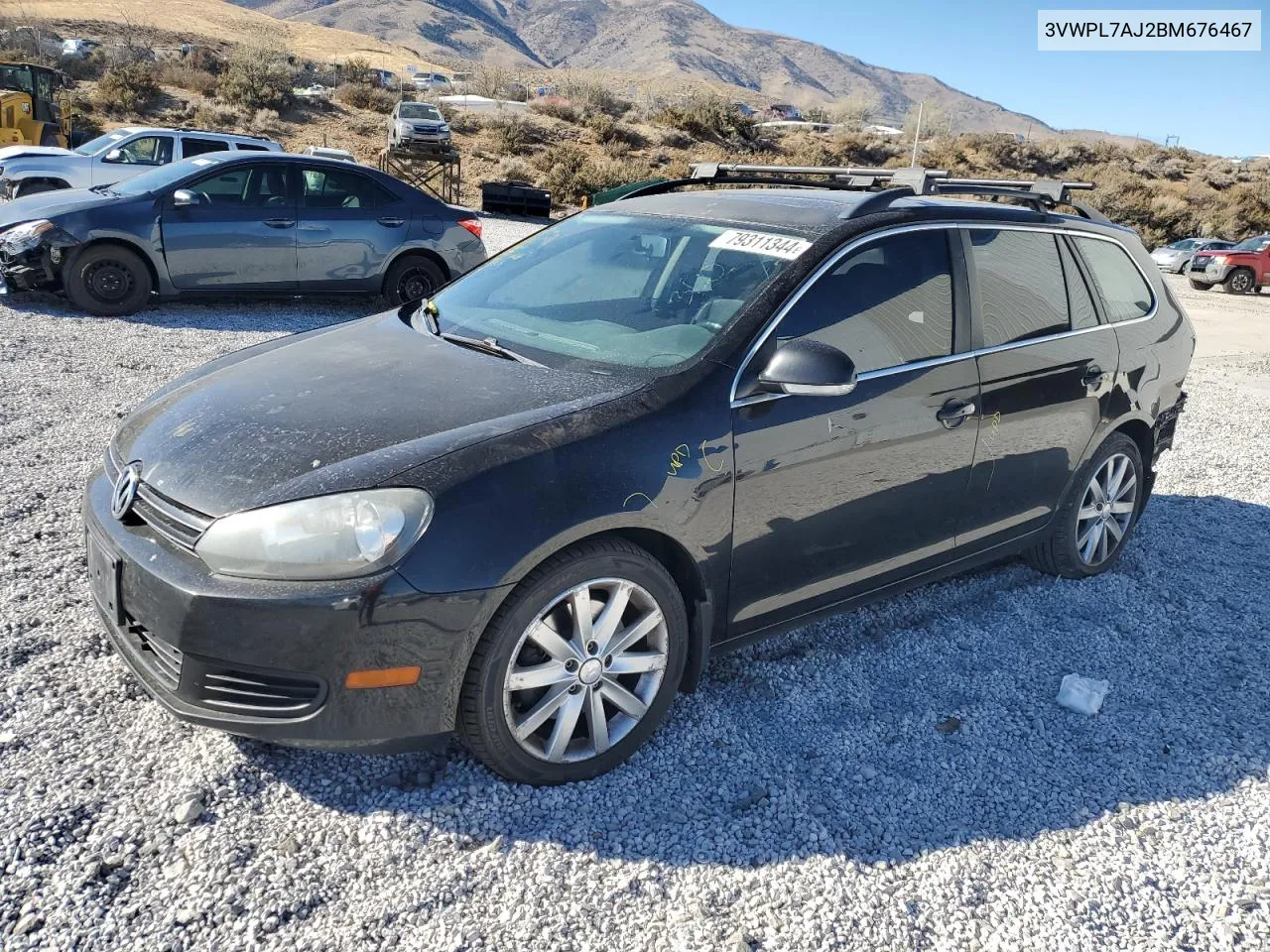 2011 Volkswagen Jetta Tdi VIN: 3VWPL7AJ2BM676467 Lot: 79311344