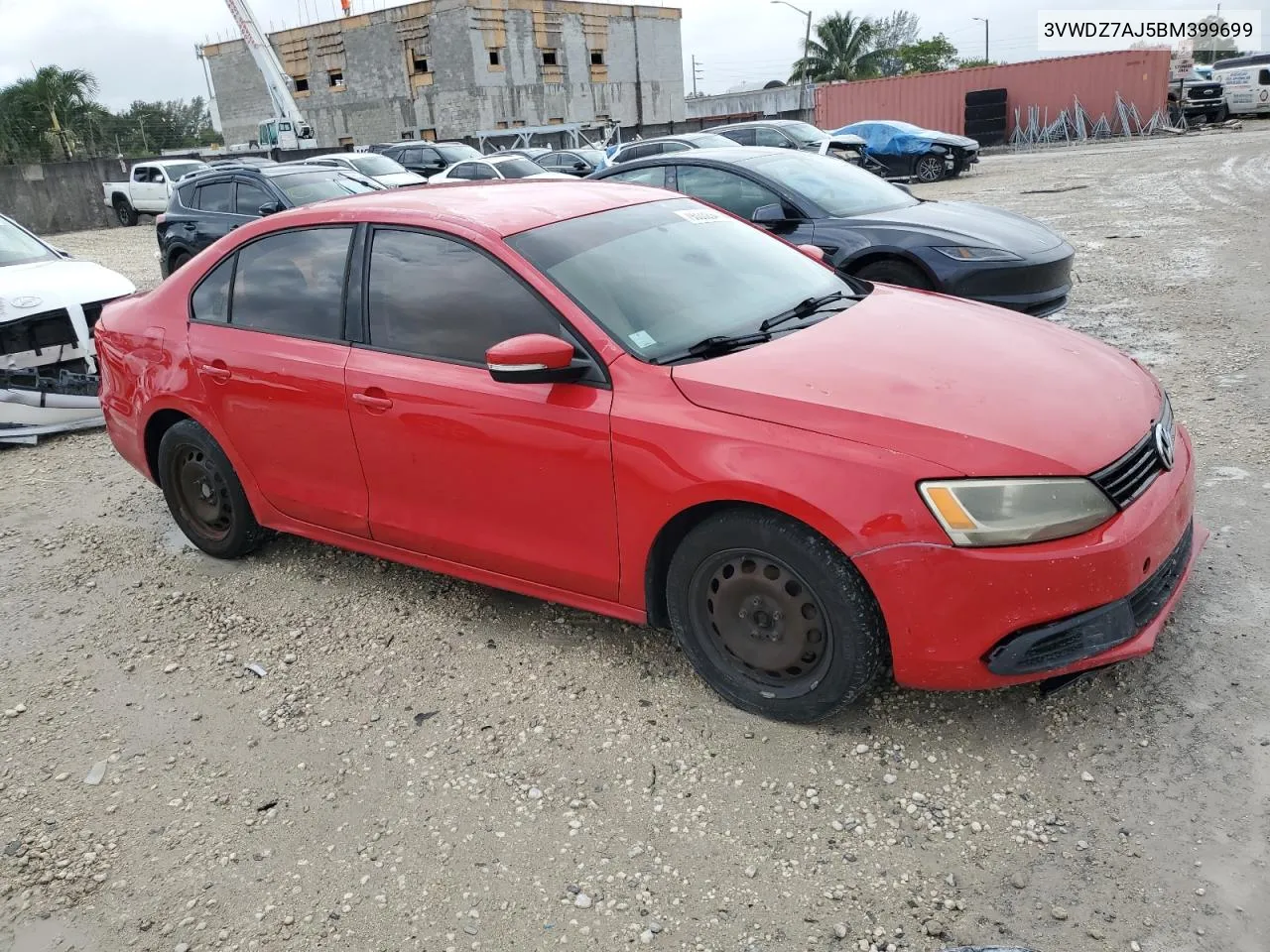 2011 Volkswagen Jetta Se VIN: 3VWDZ7AJ5BM399699 Lot: 79333294