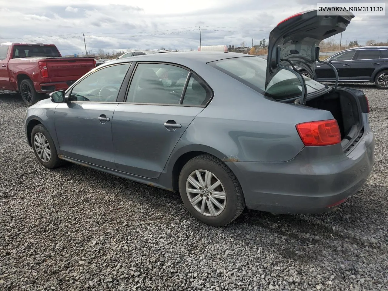 2011 Volkswagen Jetta VIN: 3VWDK7AJ9BM311130 Lot: 79414124