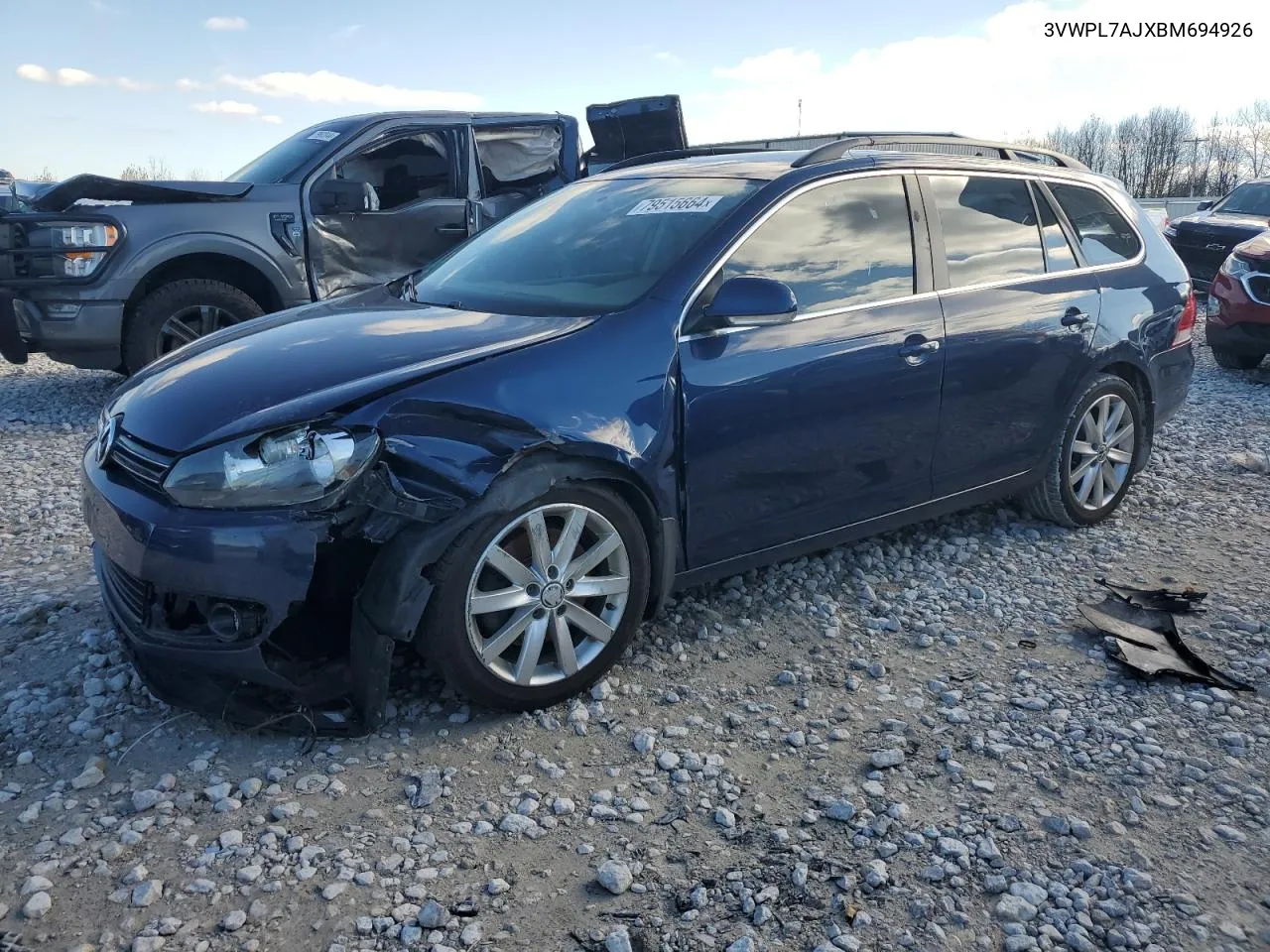 2011 Volkswagen Jetta Tdi VIN: 3VWPL7AJXBM694926 Lot: 79515664