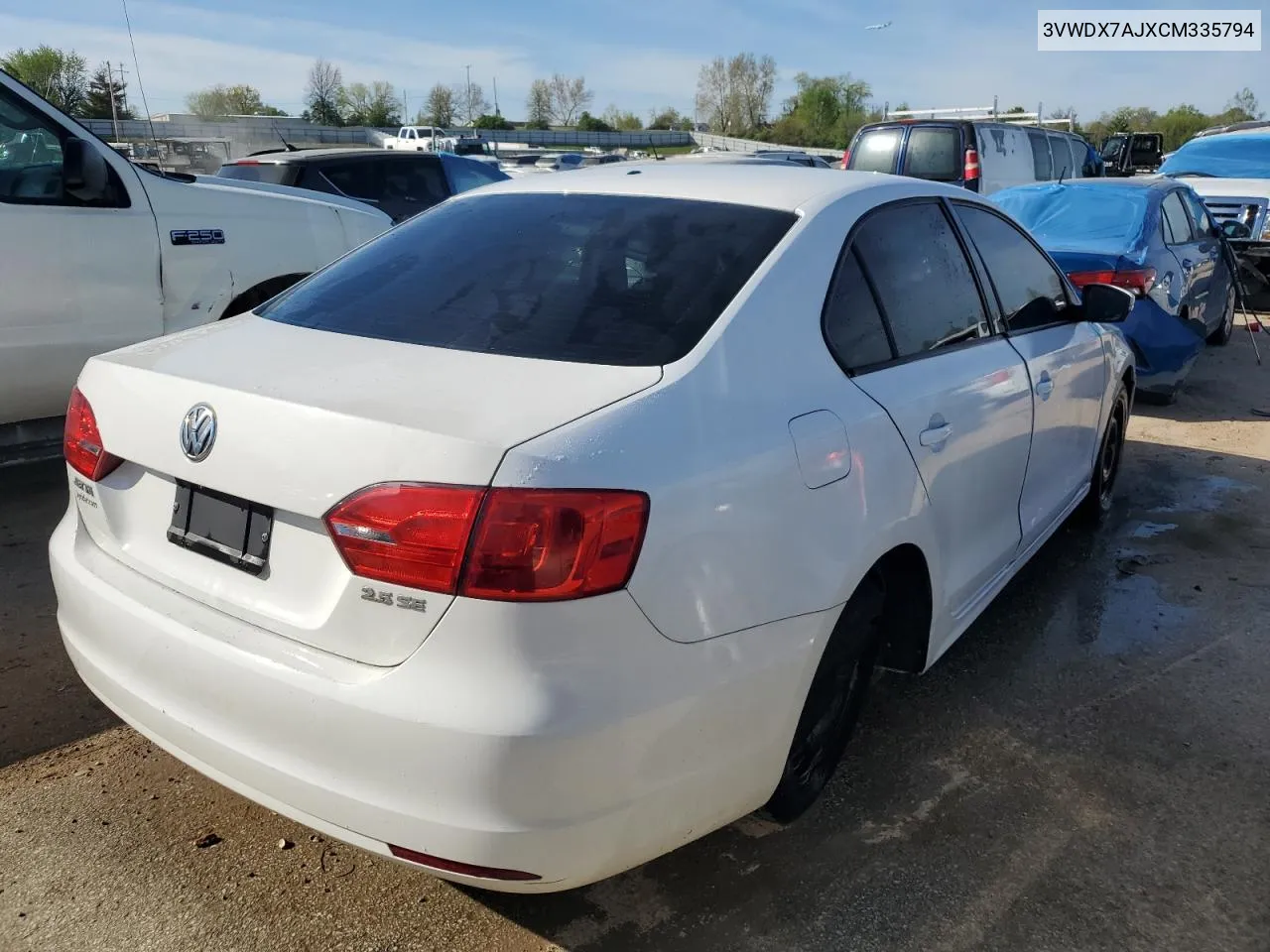 3VWDX7AJXCM335794 2012 Volkswagen Jetta Se