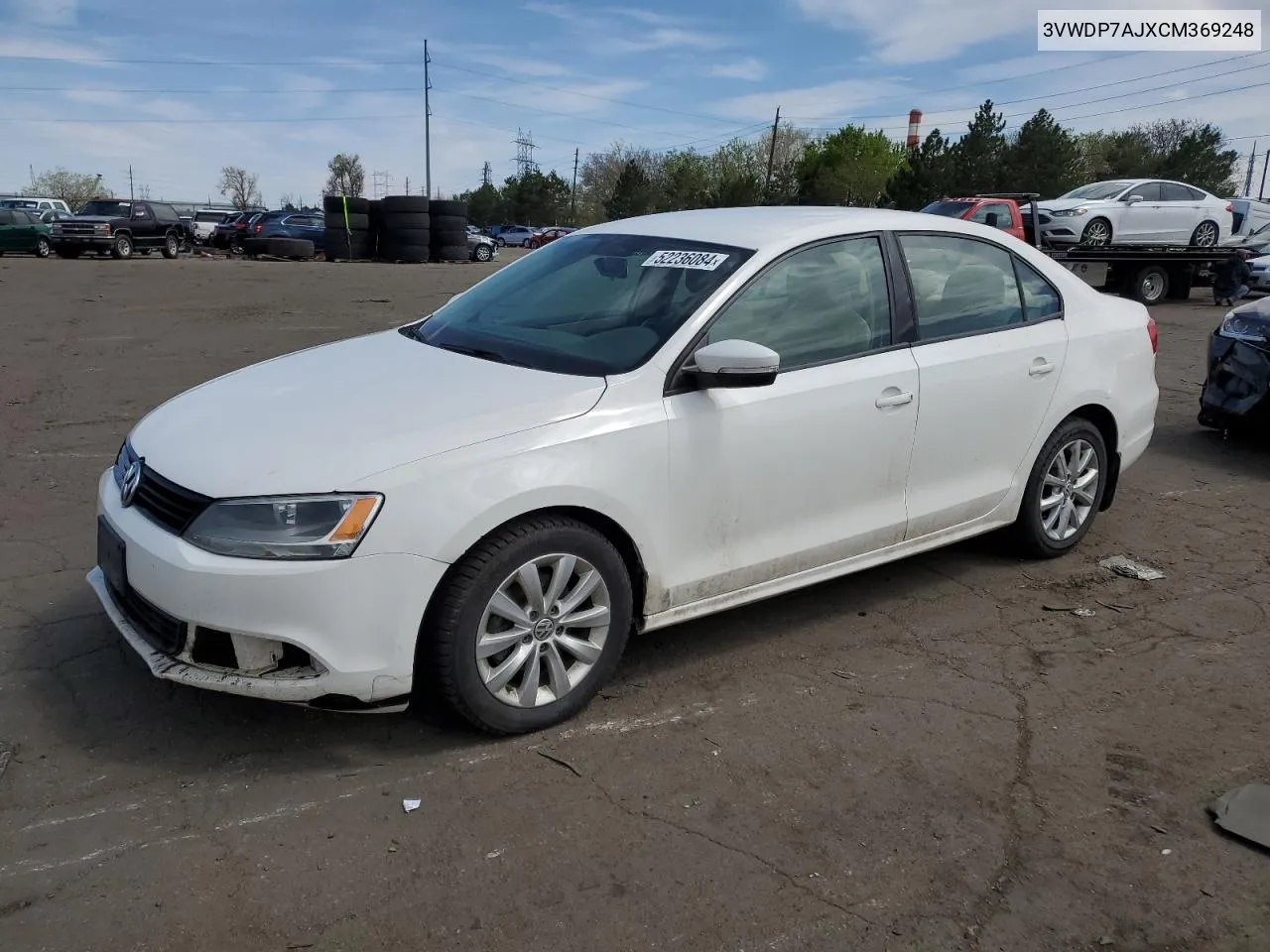 2012 Volkswagen Jetta Se VIN: 3VWDP7AJXCM369248 Lot: 52236084