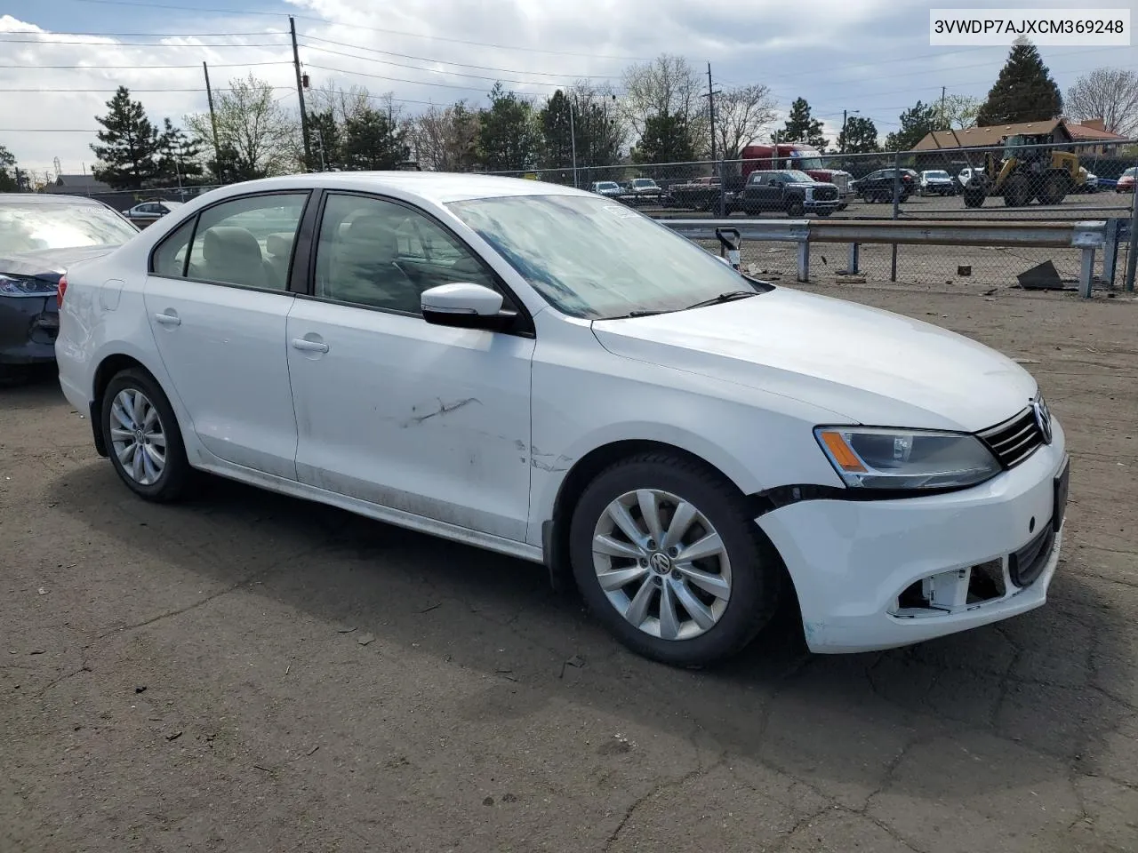 2012 Volkswagen Jetta Se VIN: 3VWDP7AJXCM369248 Lot: 52236084