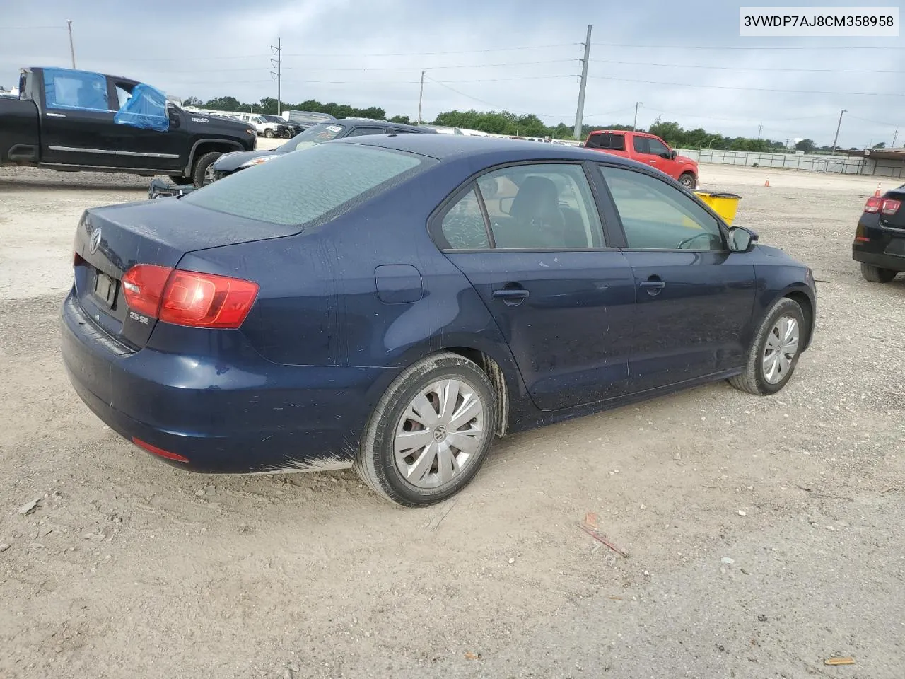 2012 Volkswagen Jetta Se VIN: 3VWDP7AJ8CM358958 Lot: 59364704