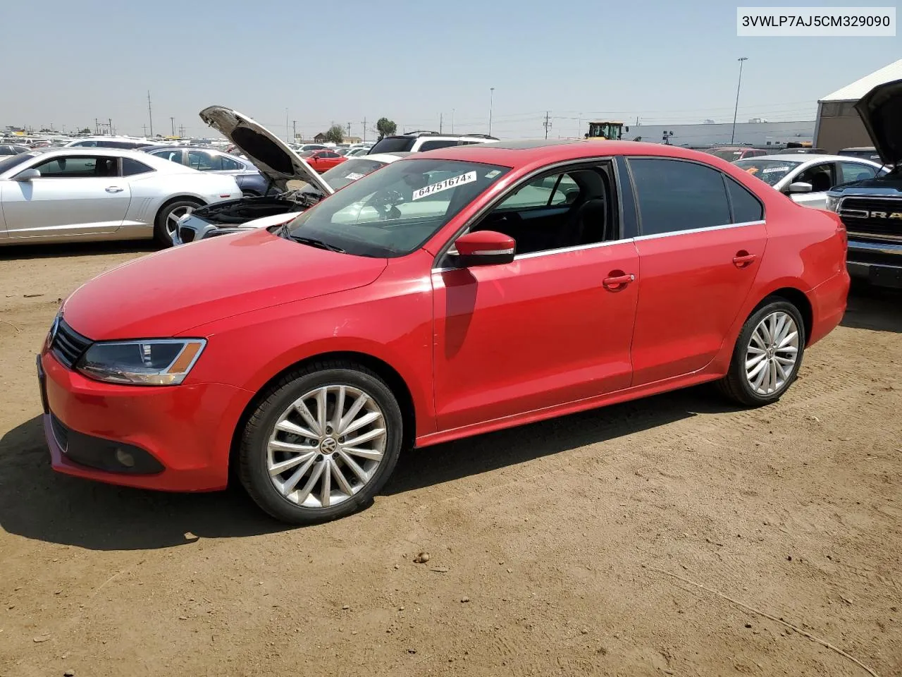 2012 Volkswagen Jetta Sel VIN: 3VWLP7AJ5CM329090 Lot: 64751674