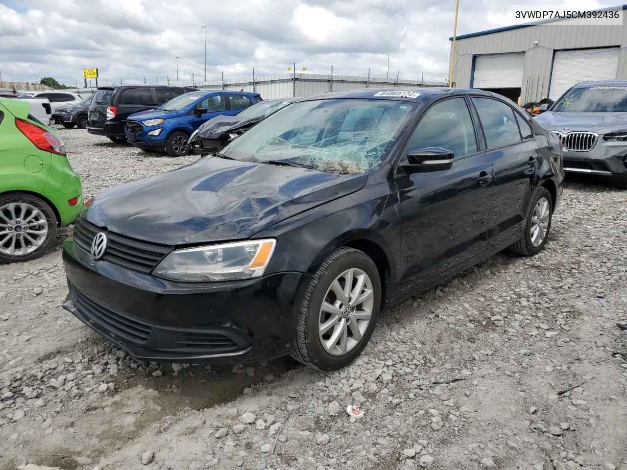 2012 Volkswagen Jetta Se VIN: 3VWDP7AJ5CM392436 Lot: 64865174