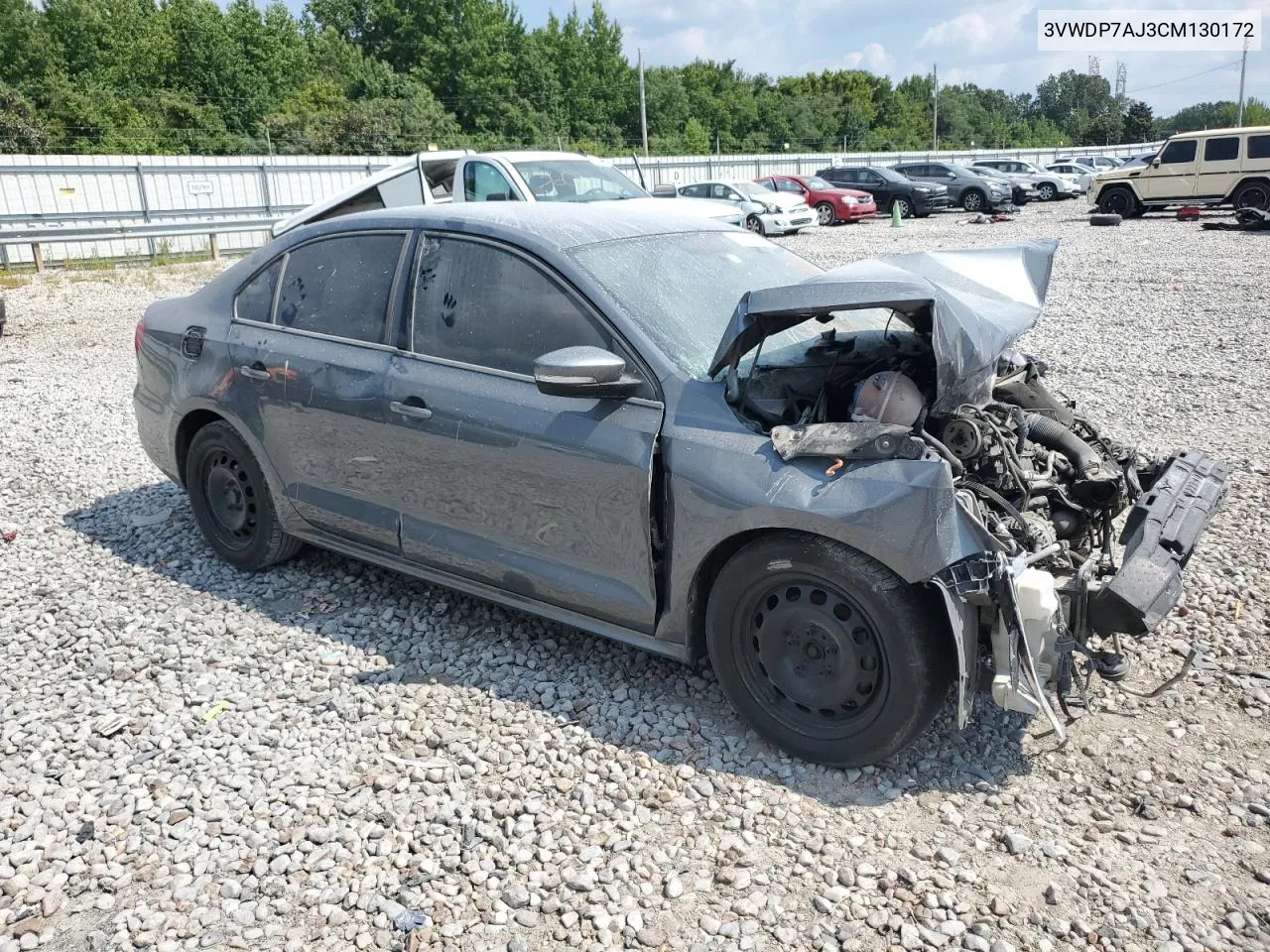 2012 Volkswagen Jetta Se VIN: 3VWDP7AJ3CM130172 Lot: 65045874