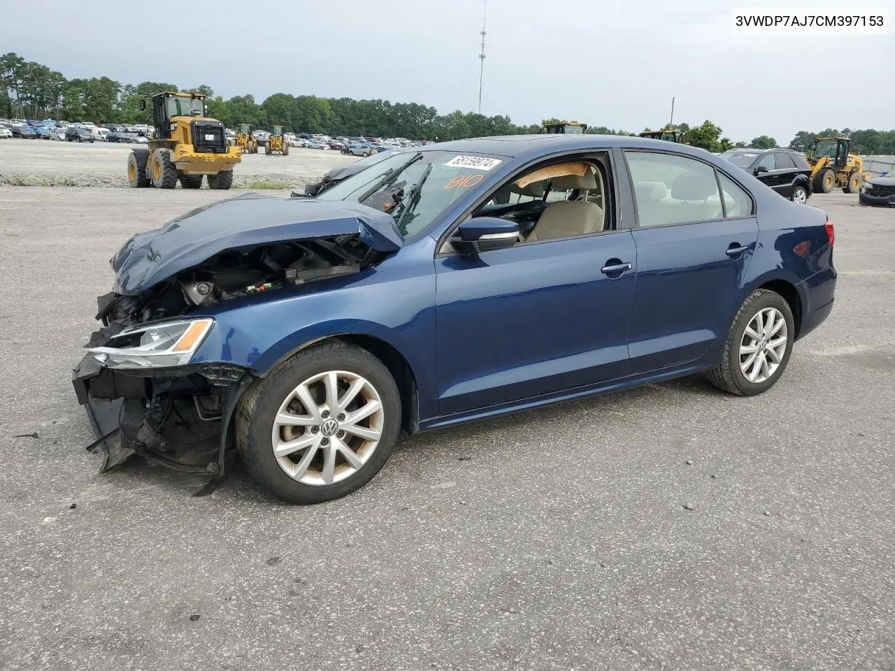 2012 Volkswagen Jetta Se VIN: 3VWDP7AJ7CM397153 Lot: 65159974