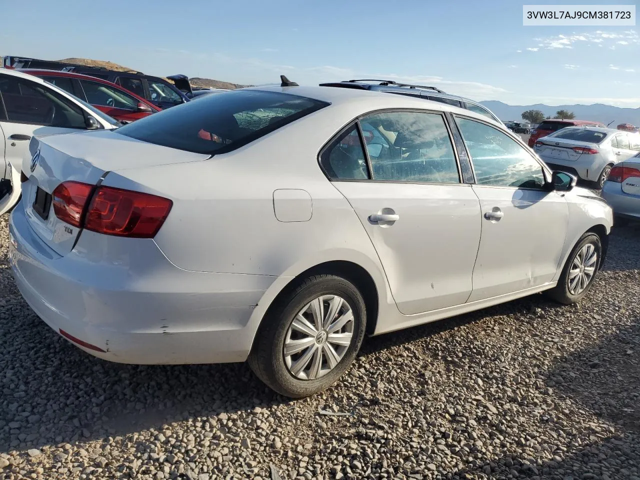 2012 Volkswagen Jetta Tdi VIN: 3VW3L7AJ9CM381723 Lot: 69600574