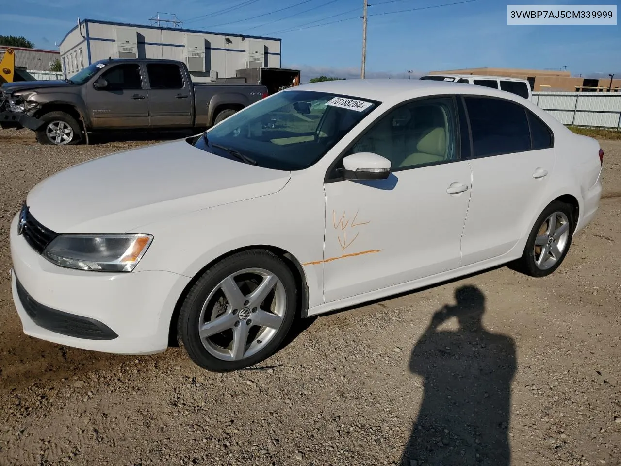 2012 Volkswagen Jetta Se VIN: 3VWBP7AJ5CM339999 Lot: 70188264