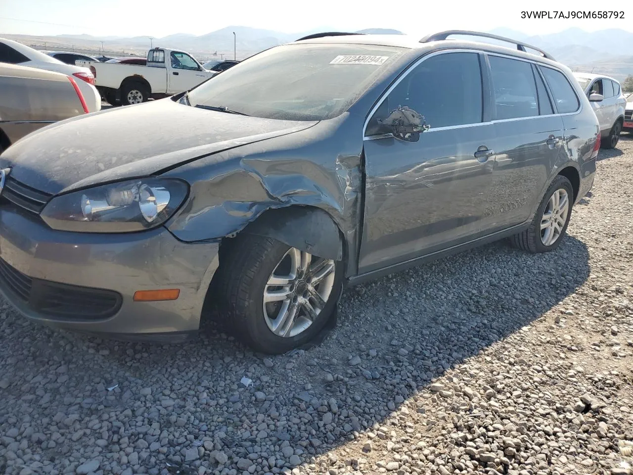 2012 Volkswagen Jetta Tdi VIN: 3VWPL7AJ9CM658792 Lot: 70243094