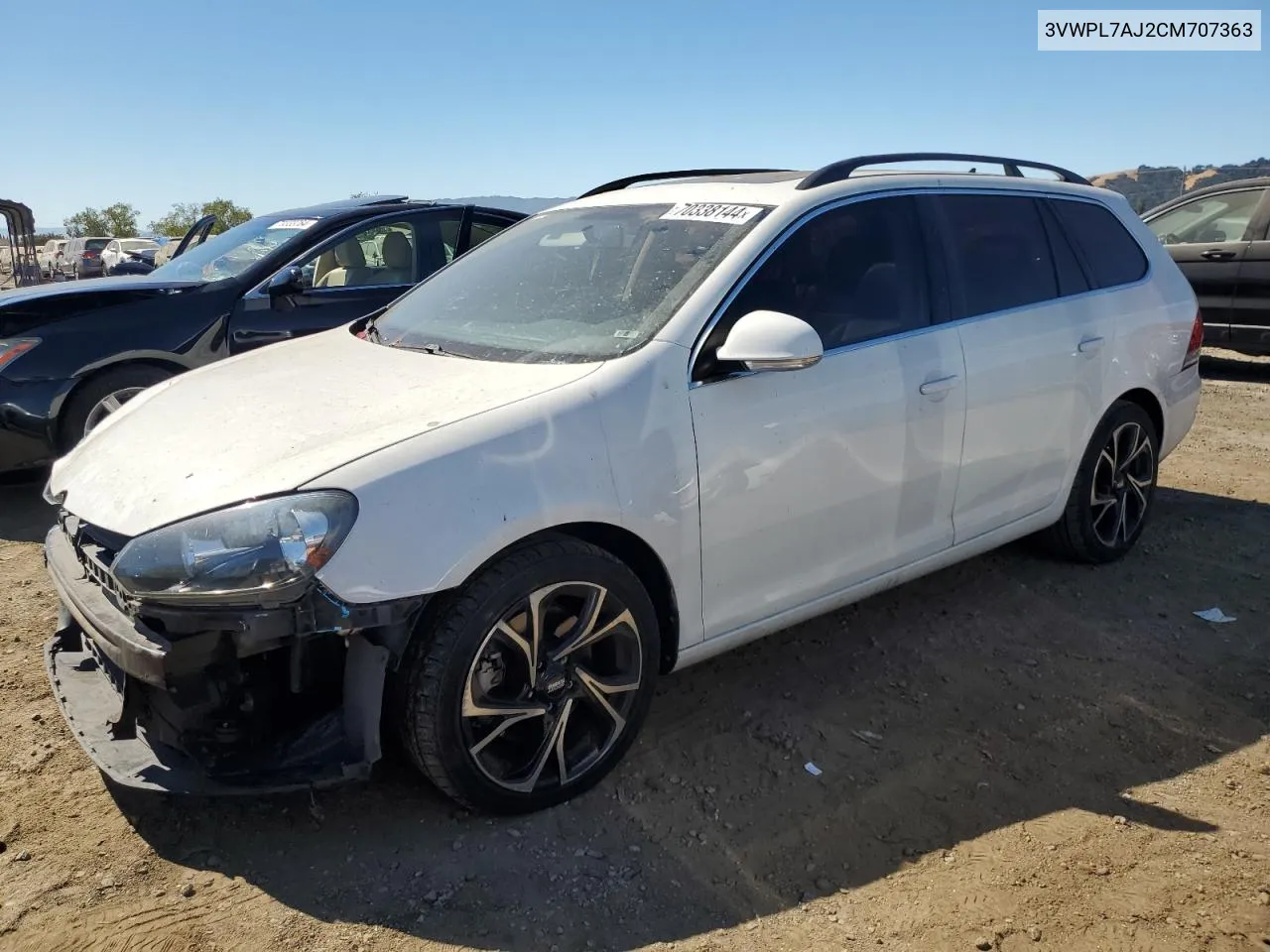 2012 Volkswagen Jetta Tdi VIN: 3VWPL7AJ2CM707363 Lot: 70338144