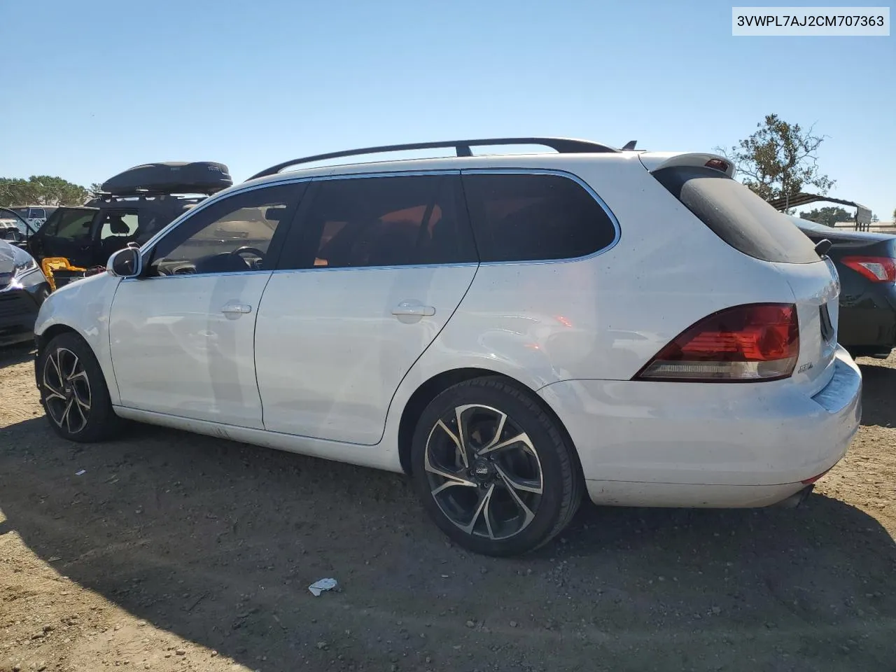 2012 Volkswagen Jetta Tdi VIN: 3VWPL7AJ2CM707363 Lot: 70338144