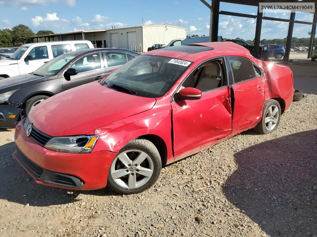 2012 Volkswagen Jetta Tdi VIN: 3VWLL7AJ4CM419049 Lot: 71042824