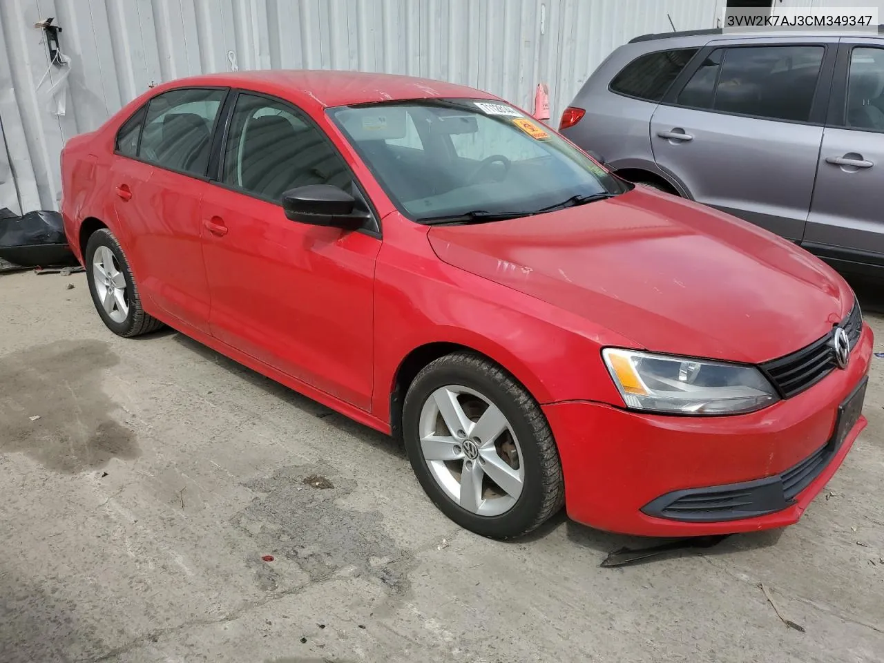 2012 Volkswagen Jetta Base VIN: 3VW2K7AJ3CM349347 Lot: 71128144