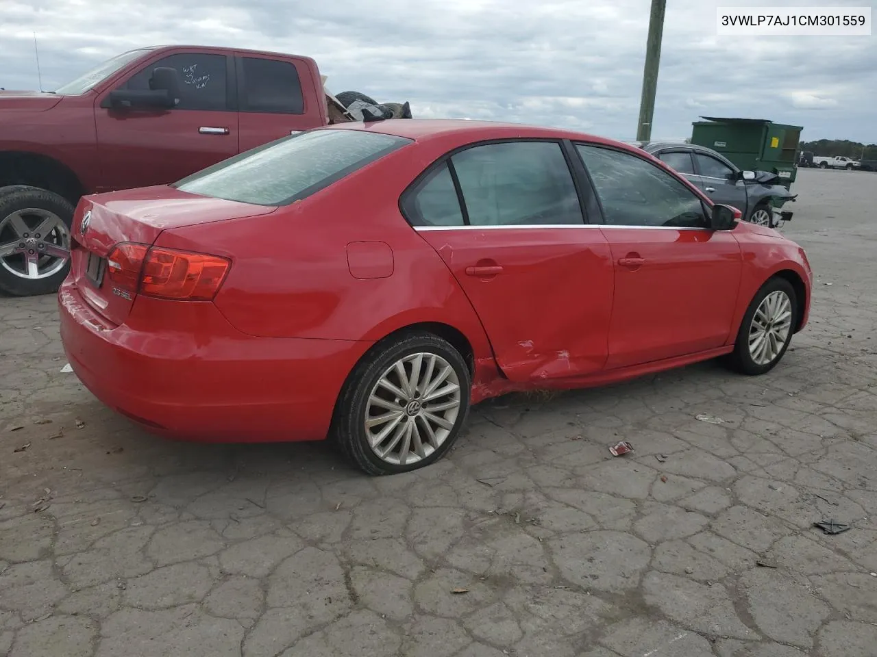 3VWLP7AJ1CM301559 2012 Volkswagen Jetta Sel