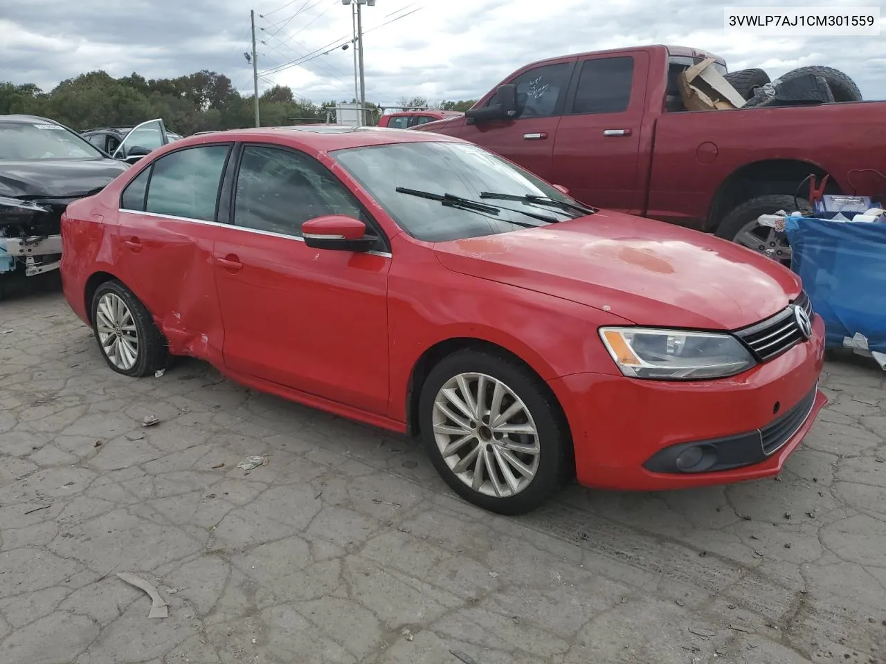 2012 Volkswagen Jetta Sel VIN: 3VWLP7AJ1CM301559 Lot: 72125864