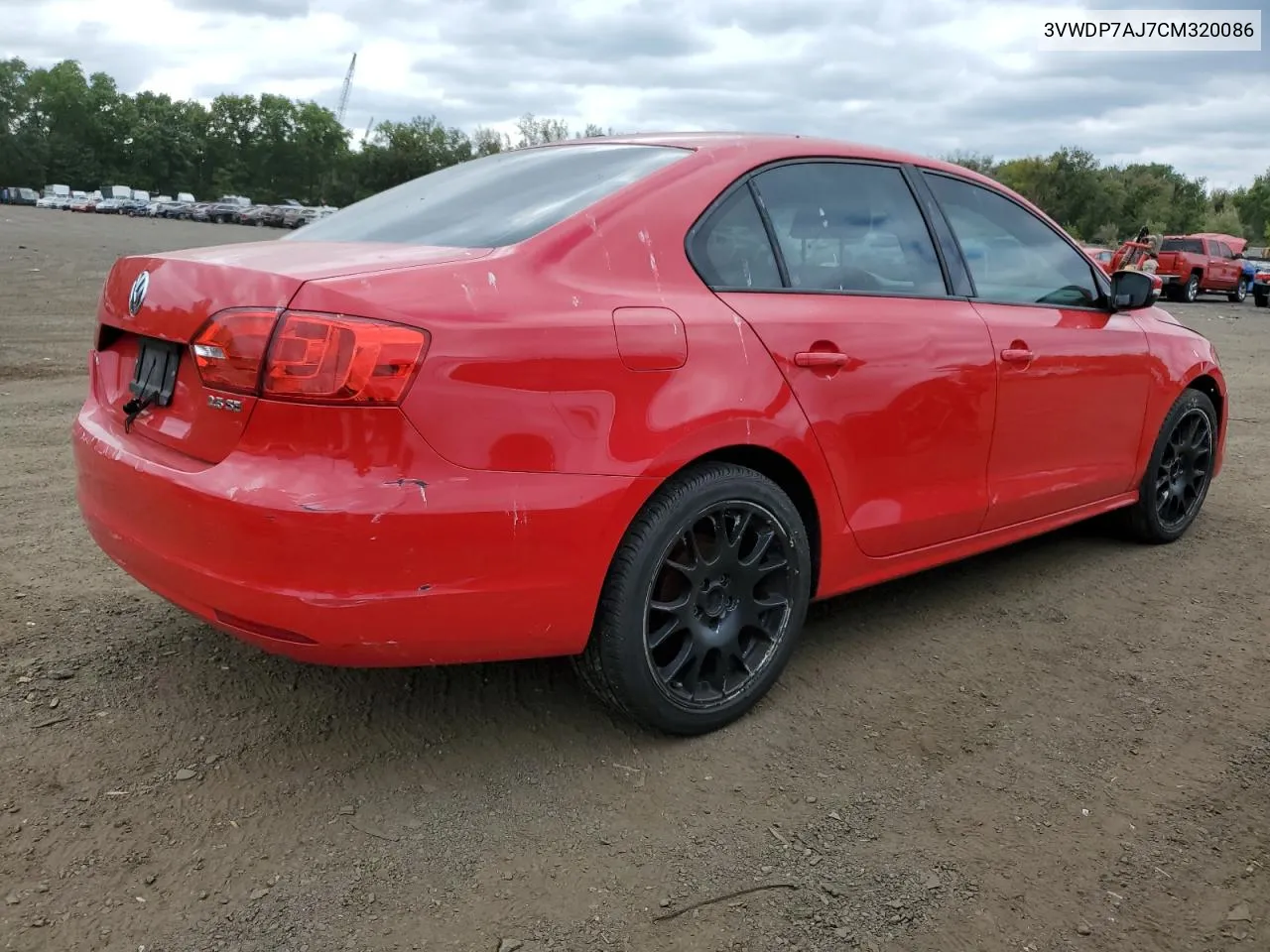 2012 Volkswagen Jetta Se VIN: 3VWDP7AJ7CM320086 Lot: 72319514