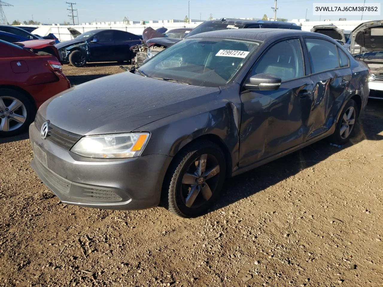 2012 Volkswagen Jetta Tdi VIN: 3VWLL7AJ6CM387852 Lot: 72997214