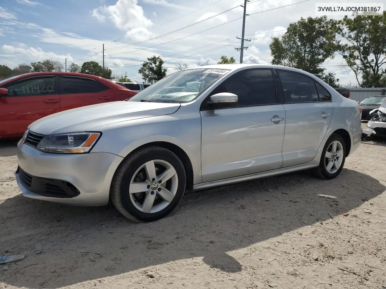 2012 Volkswagen Jetta Tdi VIN: 3VWLL7AJ0CM381867 Lot: 73114454