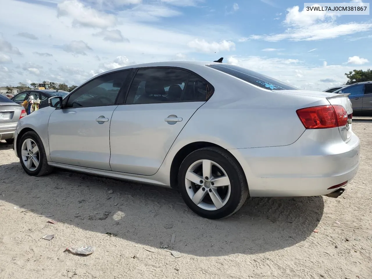 2012 Volkswagen Jetta Tdi VIN: 3VWLL7AJ0CM381867 Lot: 73114454