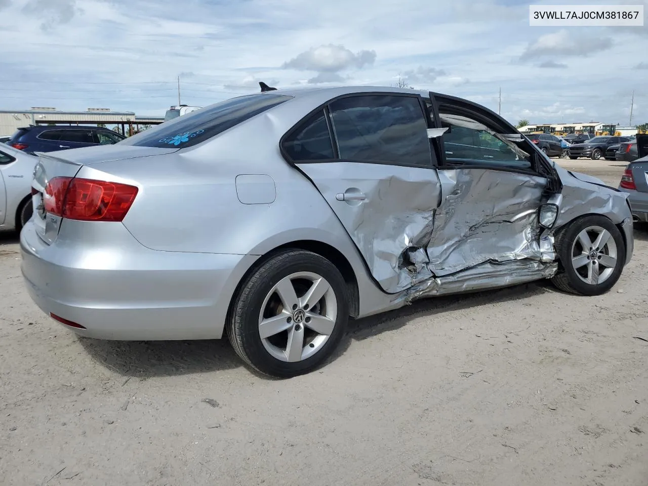 2012 Volkswagen Jetta Tdi VIN: 3VWLL7AJ0CM381867 Lot: 73114454