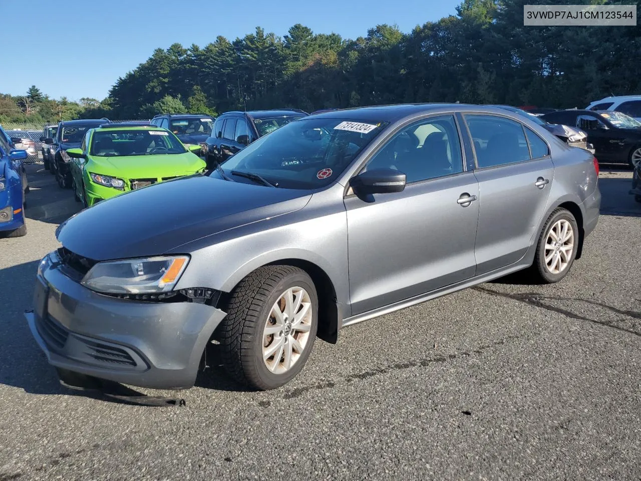 2012 Volkswagen Jetta Se VIN: 3VWDP7AJ1CM123544 Lot: 73141324