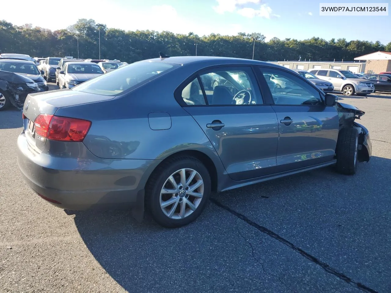 2012 Volkswagen Jetta Se VIN: 3VWDP7AJ1CM123544 Lot: 73141324