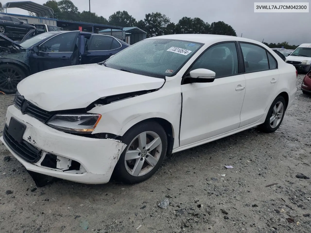 2012 Volkswagen Jetta Tdi VIN: 3VWLL7AJ7CM042300 Lot: 73210574