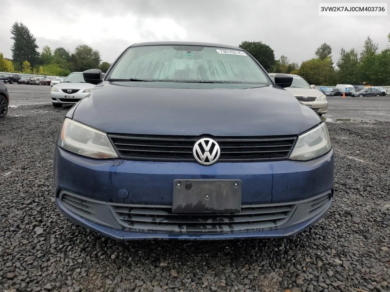 3VW2K7AJ0CM403736 2012 Volkswagen Jetta Base