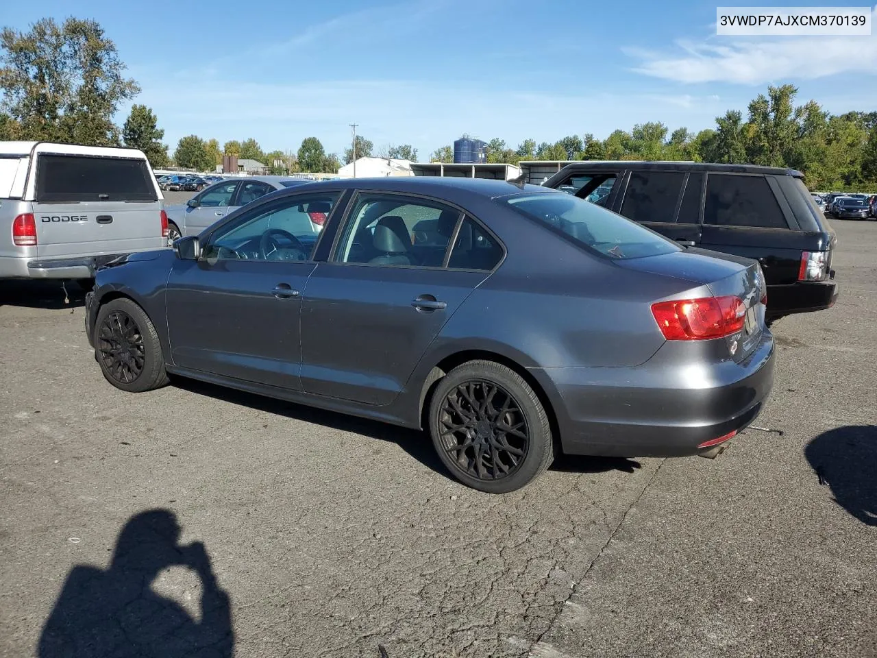 3VWDP7AJXCM370139 2012 Volkswagen Jetta Se