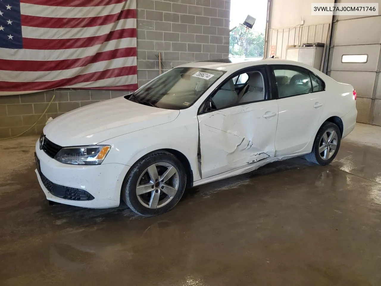 2012 Volkswagen Jetta Tdi VIN: 3VWLL7AJ0CM471746 Lot: 73696214