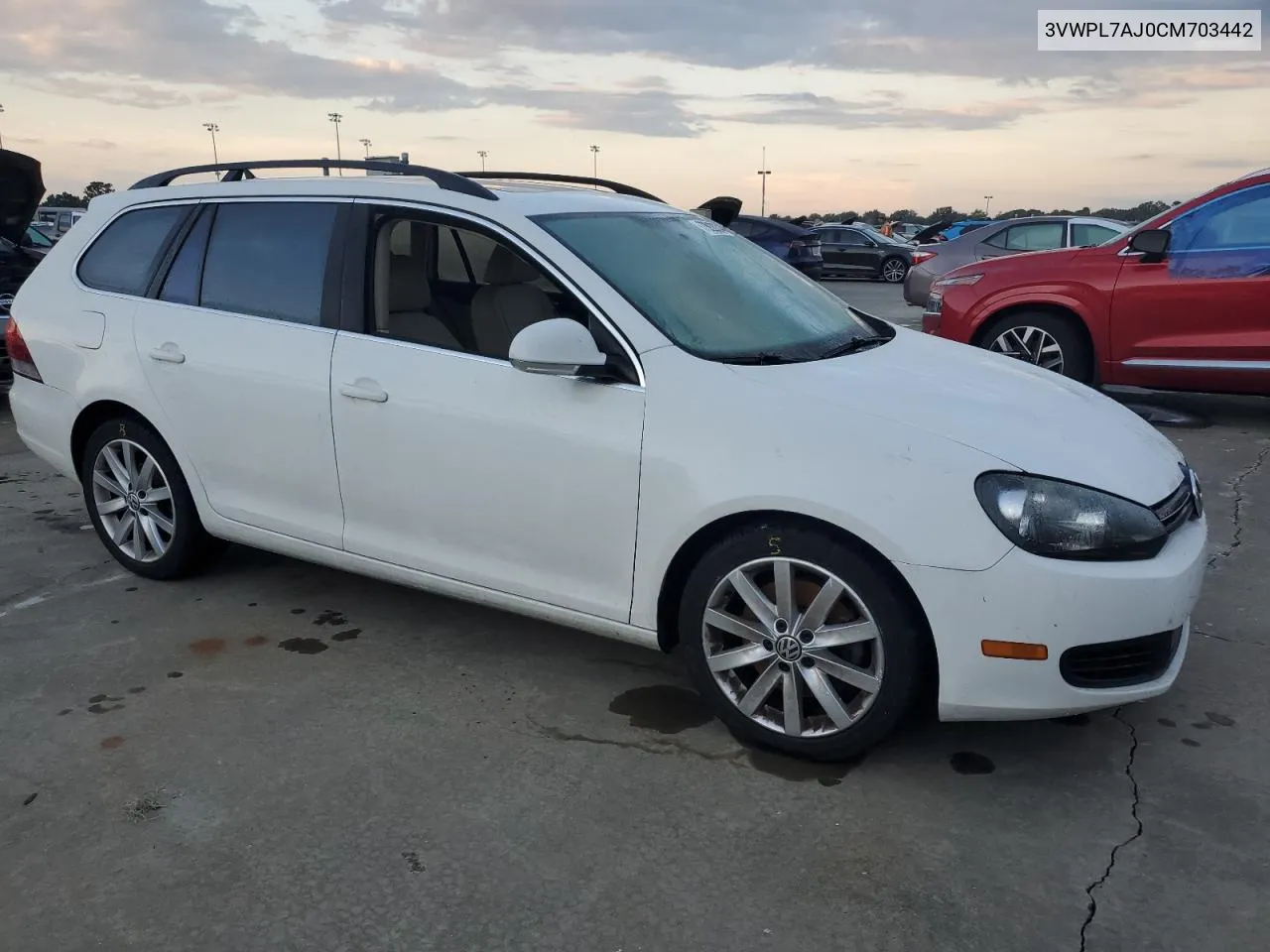 2012 Volkswagen Jetta Tdi VIN: 3VWPL7AJ0CM703442 Lot: 73928234