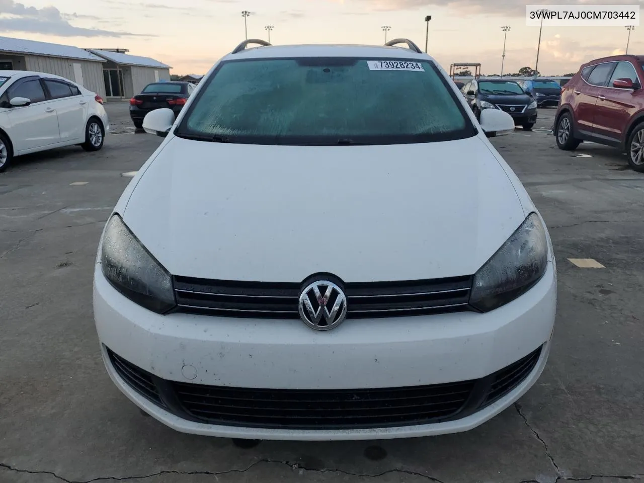 2012 Volkswagen Jetta Tdi VIN: 3VWPL7AJ0CM703442 Lot: 73928234