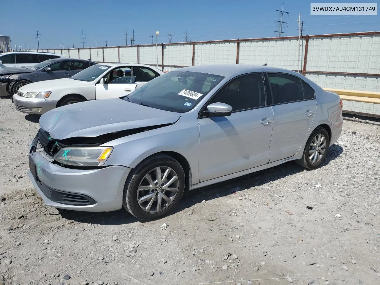 2012 Volkswagen Jetta Se VIN: 3VWDX7AJ4CM131749 Lot: 74068964