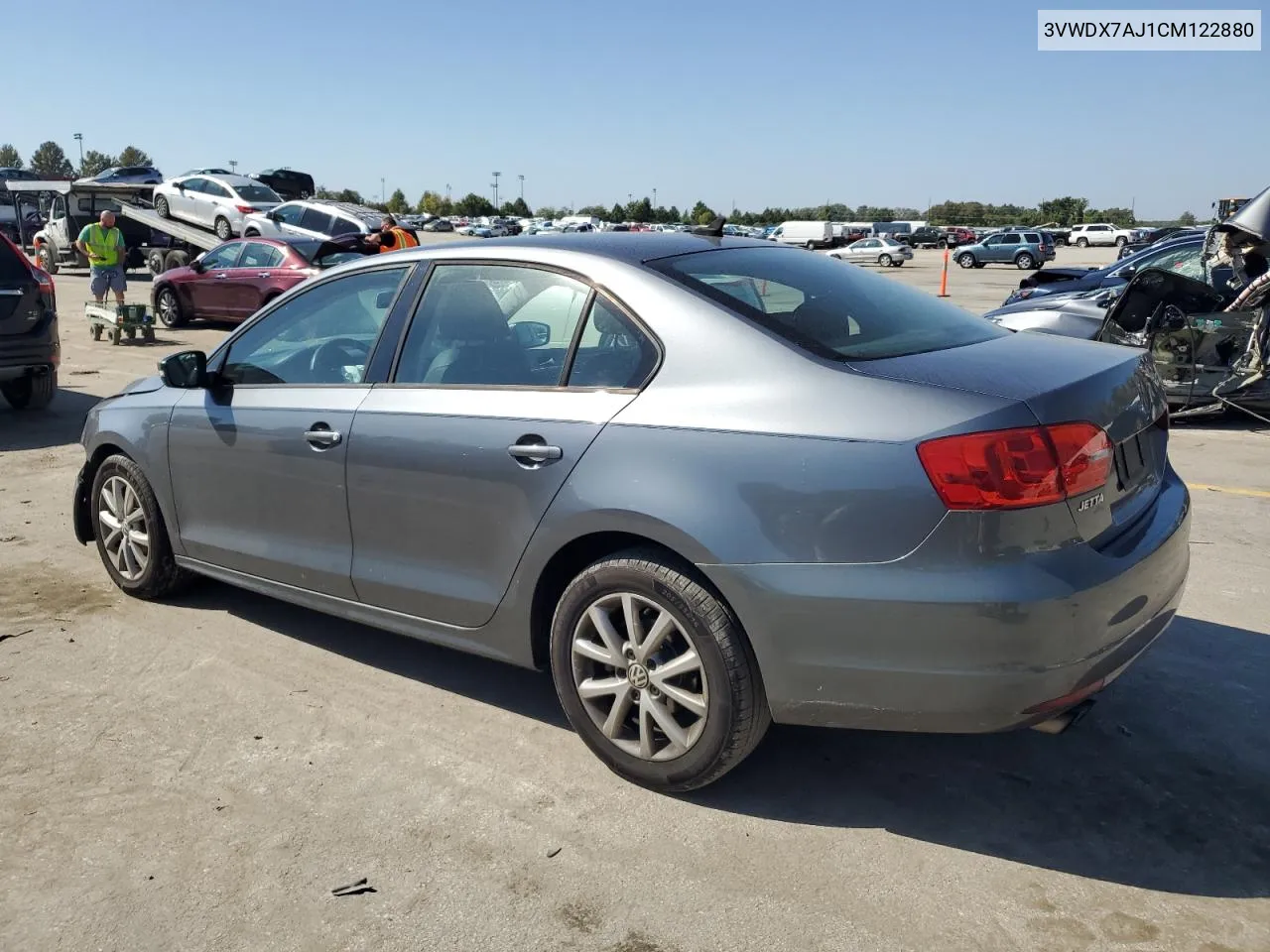 2012 Volkswagen Jetta Se VIN: 3VWDX7AJ1CM122880 Lot: 74678764