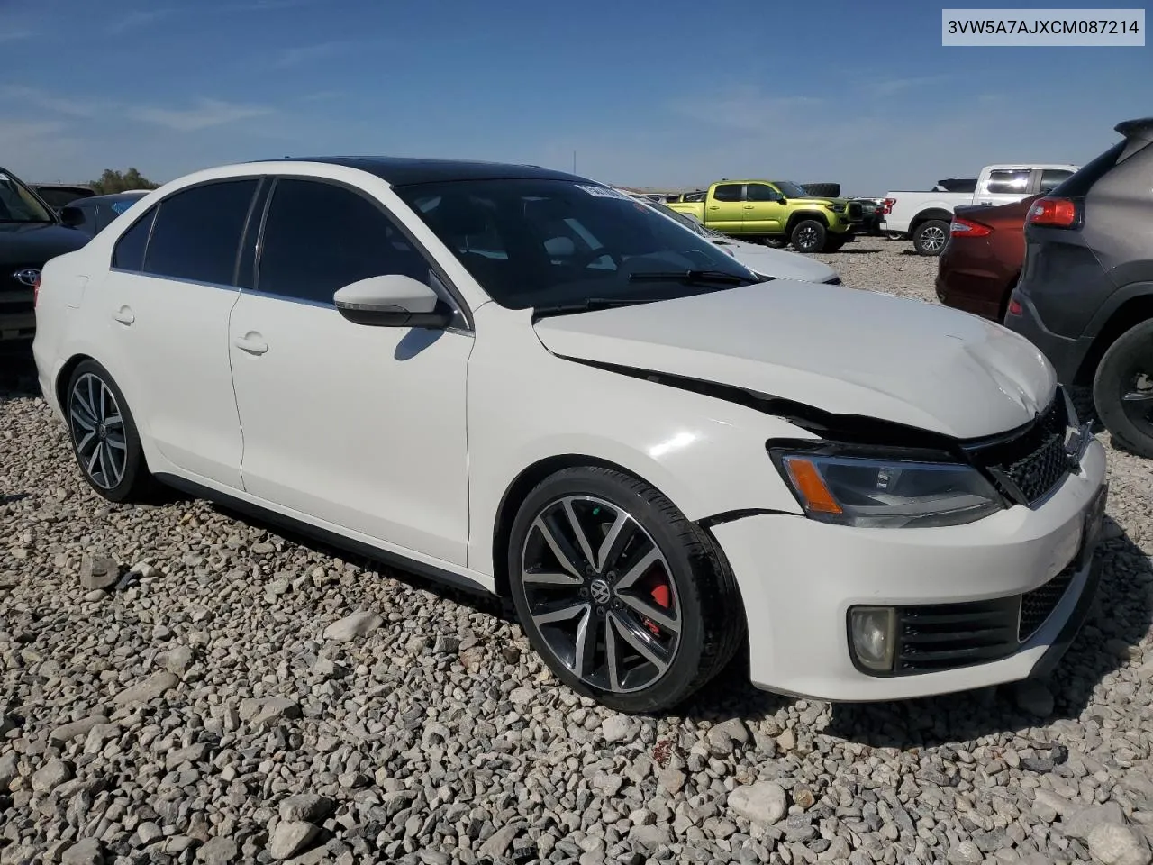 2012 Volkswagen Jetta Gli VIN: 3VW5A7AJXCM087214 Lot: 75011884