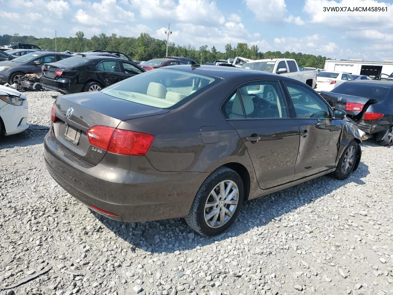 2012 Volkswagen Jetta Se VIN: 3VWDX7AJ4CM458961 Lot: 75336404