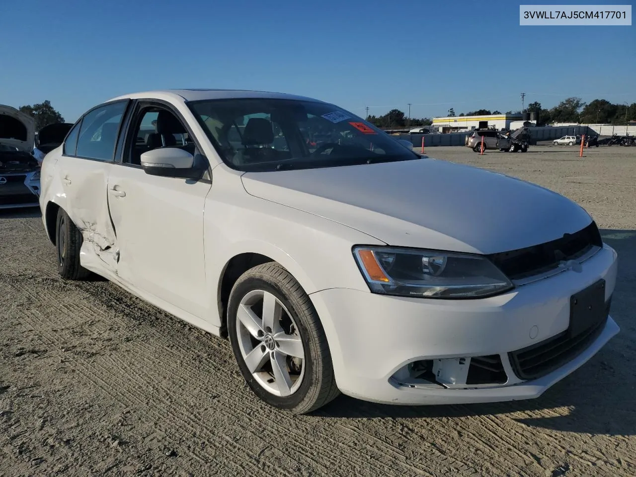 2012 Volkswagen Jetta Tdi VIN: 3VWLL7AJ5CM417701 Lot: 75777404