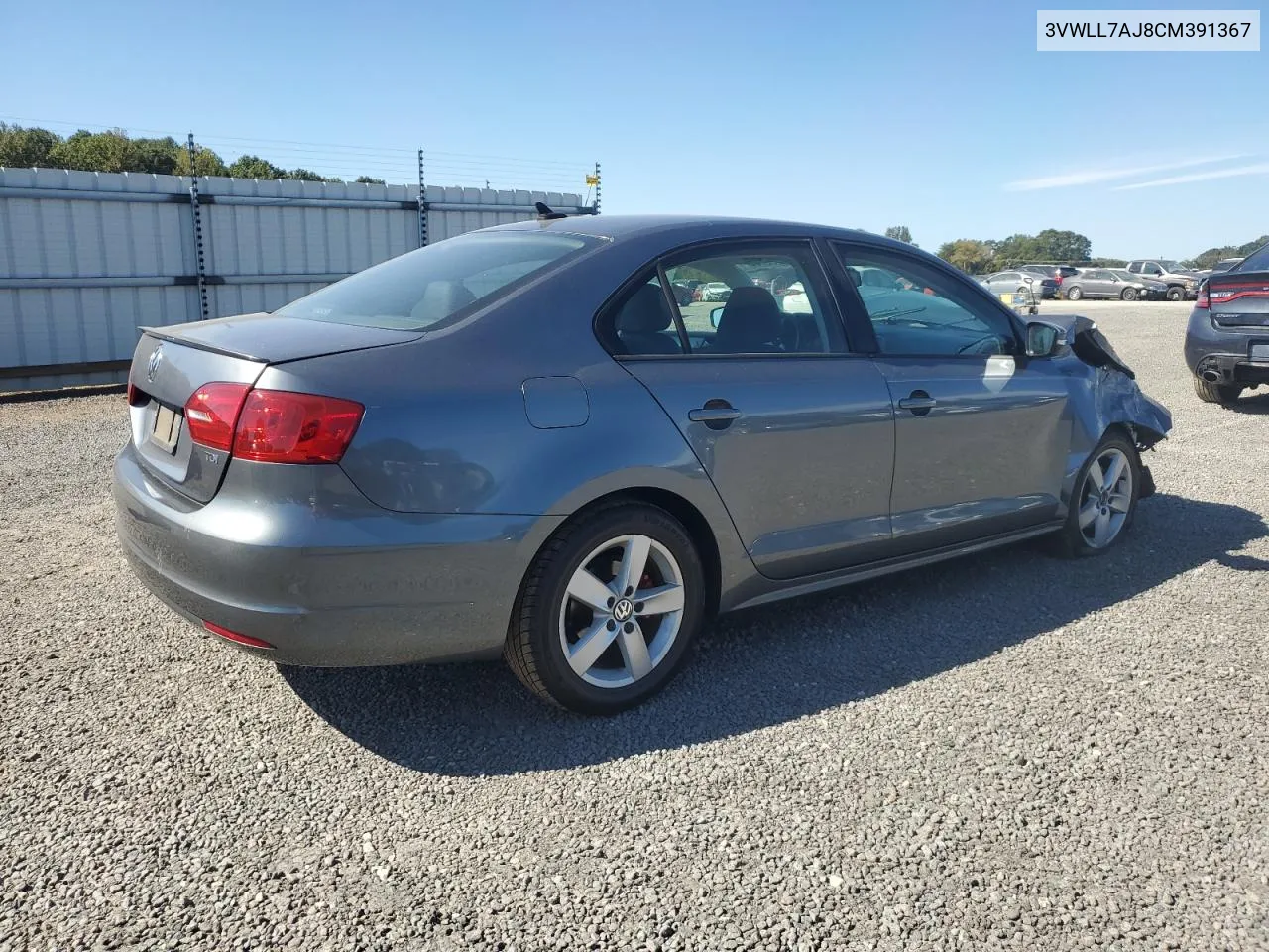 2012 Volkswagen Jetta Tdi VIN: 3VWLL7AJ8CM391367 Lot: 75792744