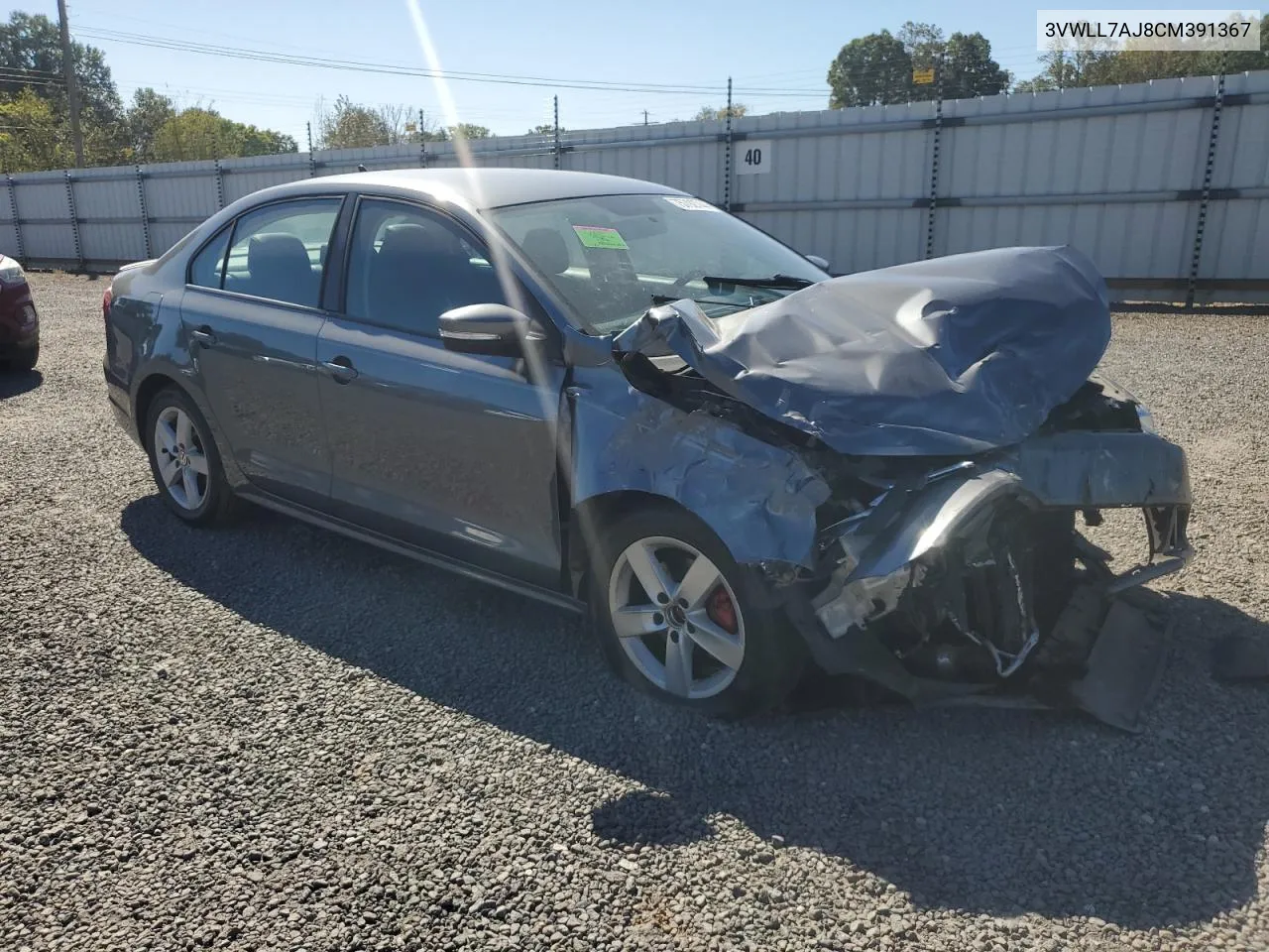 2012 Volkswagen Jetta Tdi VIN: 3VWLL7AJ8CM391367 Lot: 75792744