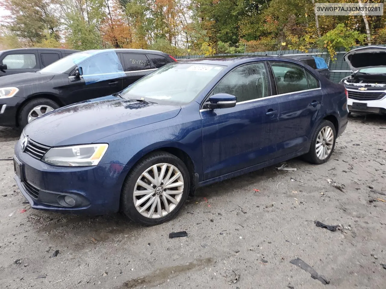 2012 Volkswagen Jetta Sel VIN: 3VWGP7AJ3CM310281 Lot: 76010614